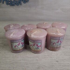 Yankee Candle Honey Blossom Votive Candle Lot of 7 NOS NEW